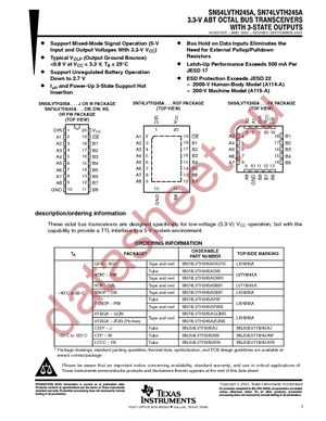 SN74LVTH245ADWRG4 datasheet  